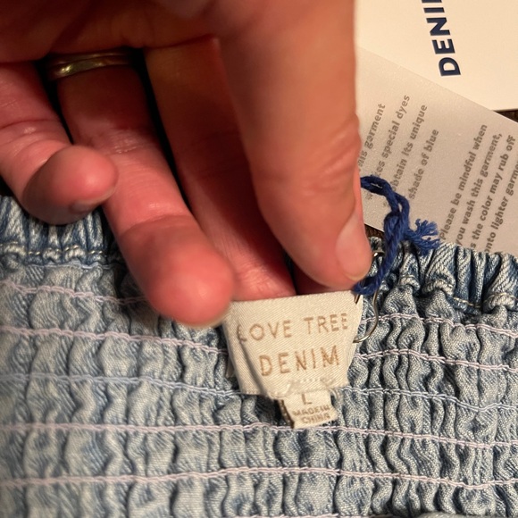 Love Tree Denim Strapless Top - Picture 6 of 8